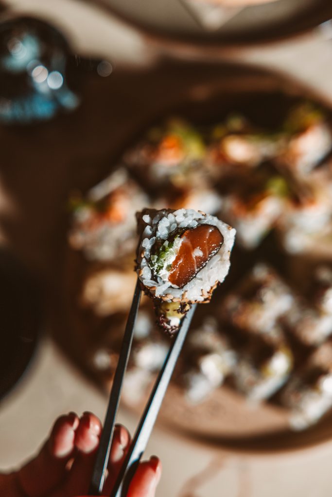 Fresh sushi selection at Breathe Restaurant